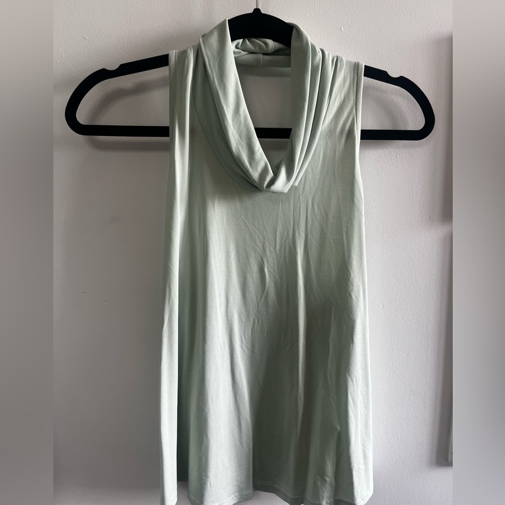 Fashion Nova Womens Halter Top  High Neck Mint Green  XS- NWT
